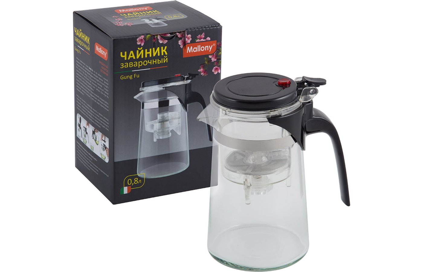 

Заварочный чайник Mallony Gung Fu 004533, 800мл, черный (004533), 004533