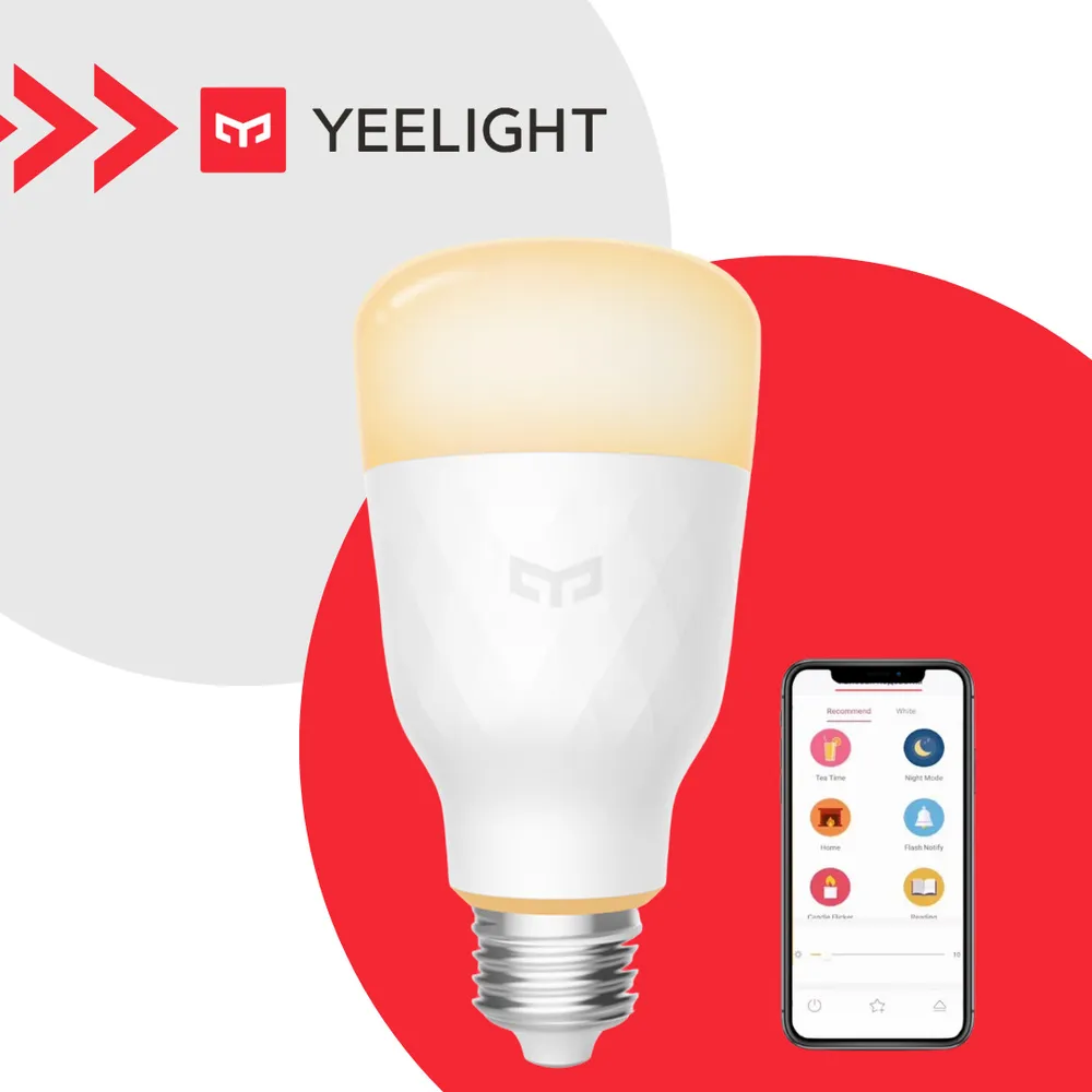 

Умная LED-лампочка Yeelight Smart LED Bulb 1S, E27, 6500K, 800lm, белый (YLDP15YL), Smart LED Bulb 1S