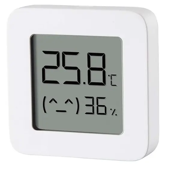 

Датчик температуры и влажности Xiaomi Mi Temperature and Humidity Monitor 2, Bluetooth, 1xCR2032, Подключение к смартфону, белый (NUN4126GL), Mi Temperature and Humidity Monitor 2