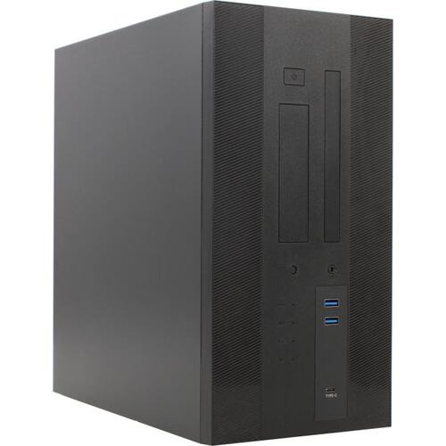 Корпус Powerman EK303, mATX, Desktop, 2xUSB 3.0, USB Type-C, черный, 450 Вт (6154288)