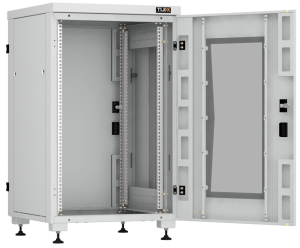 Шкаф телекоммуникационный напольный 18U 600x800 мм, стекло/металл, серый, разборный, TLK Lite II(TFI-R) TFI-186080-GMMM-R-GY (TFI-186080-GMMM-R-GY)