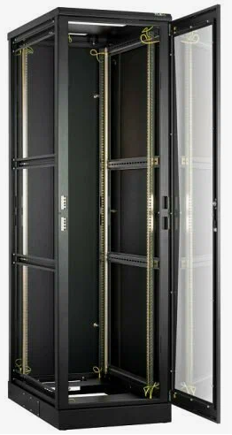 Шкаф телекоммуникационный напольный 42U 600x1000 мм, перфорация/металл, черный, разборный, TLK Lite II(TFI-R) TFI-426010-PHPH-R-BK (TFI-426010-PHPH-R-BK)