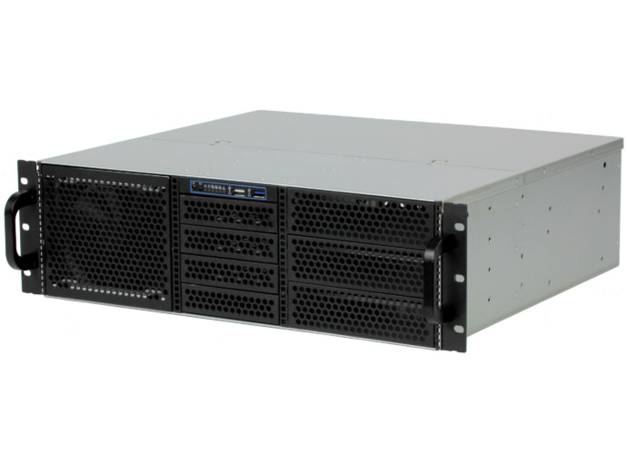 

Корпус Procase EM306-B-0, ATX, 3U RM, без БП, черный/серебристый, EM306-B-0
