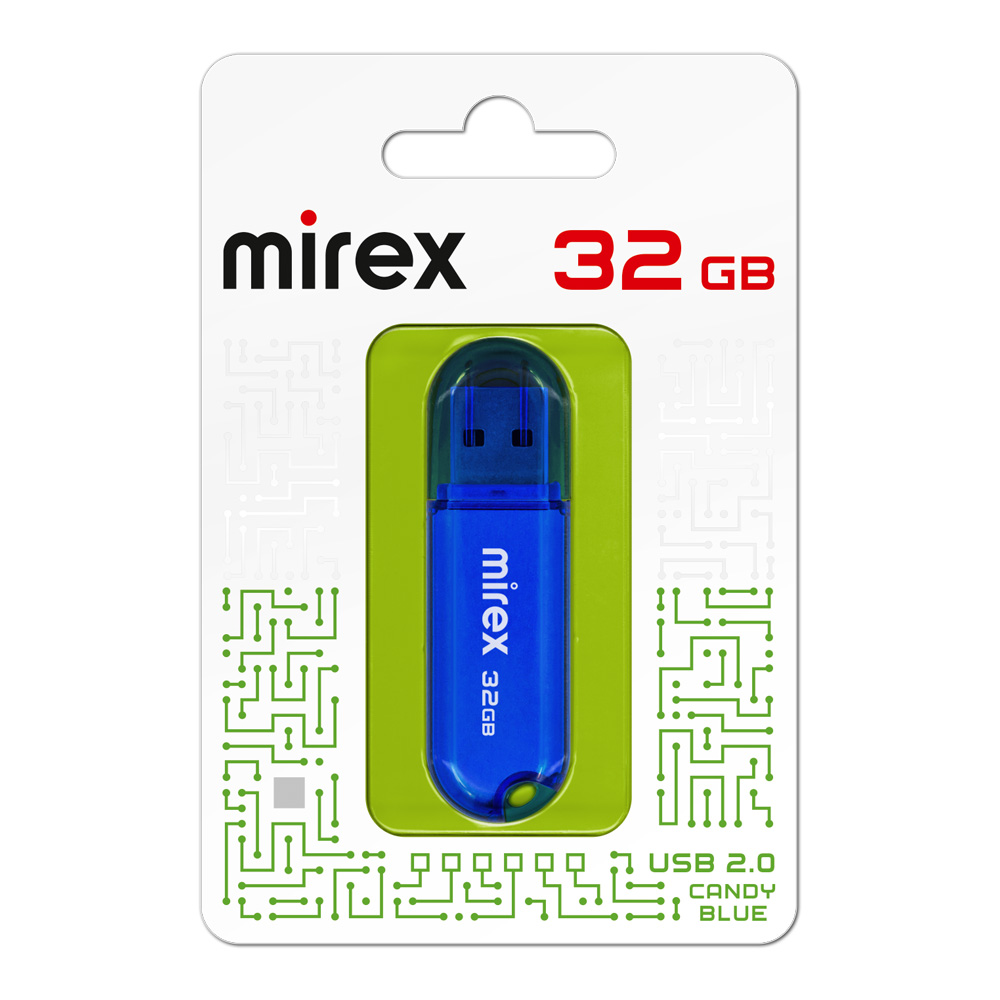 

Флешка 32Gb USB 2.0 Mirex Candy 13600-FMUCBU32, синий (13600-FMUCBU32), 13600-FMUCBU32