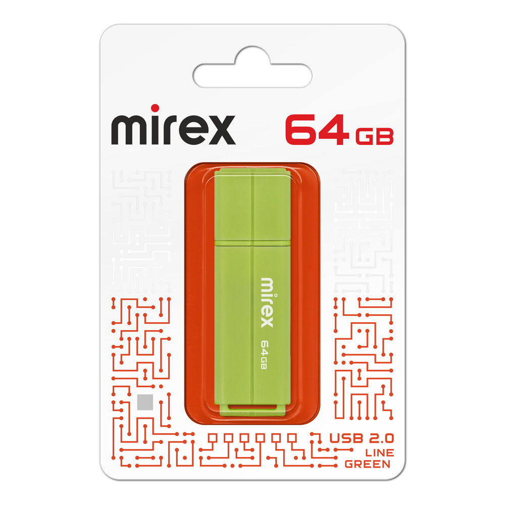 

Флешка 64Gb USB 2.0 Mirex Line 13600-FMULGN64, зеленый (13600-FMULGN64), 13600-FMULGN64