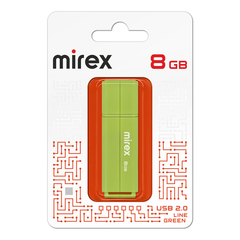 

Флешка 8Gb USB 2.0 Mirex Line 13600-FMULGN08, зеленый (13600-FMULGN08), 13600-FMULGN08