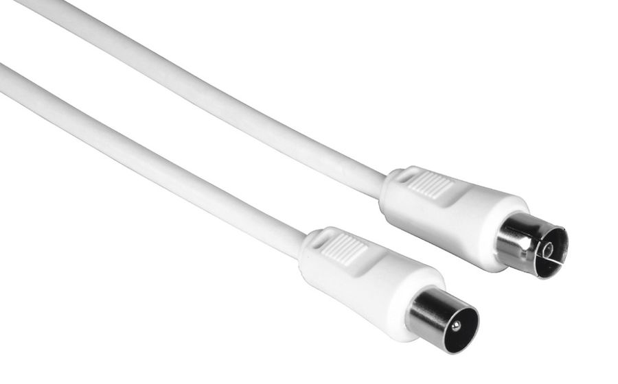 

Кабель TV(M)-TV(F), экранированный, 1.5 м, белый Hama (00205028)