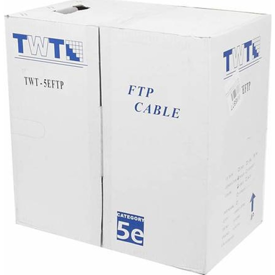 

Витая пара FTP кат.5e, 4 пары, CU, 0.51 мм, 305м., внутренний/внешний, одножильный, LSZH, черный, TWT (TWT-5EFTP-UNV)