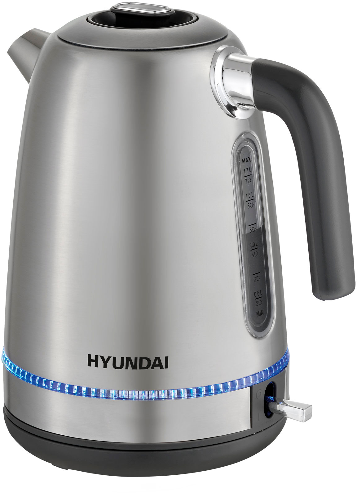

Чайник электрический Hyundai HYK-S5806 1.7л. 2.2 кВт, нержавеющая сталь, серебристый матовый (1717752), HYK-S5806