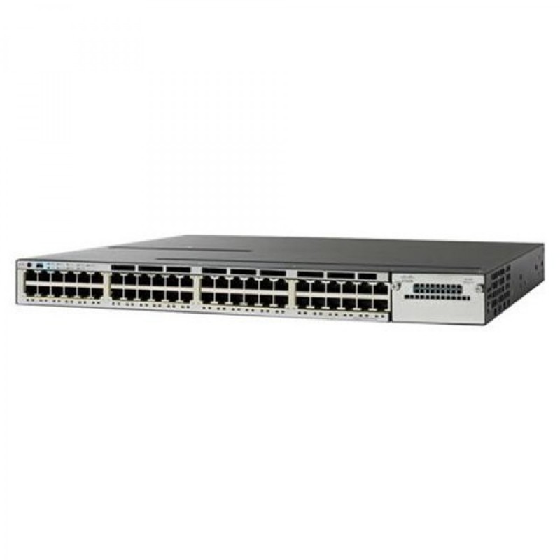 

Коммутатор Cisco Catalyst 3850 WS-C3850-48F-S, управляемый, кол-во портов: 48x1 Гбит/с, установка в стойку, PoE: 48x30Вт (макс. 800Вт) (WS-C3850-48F-S), WS-C3850-48F-S