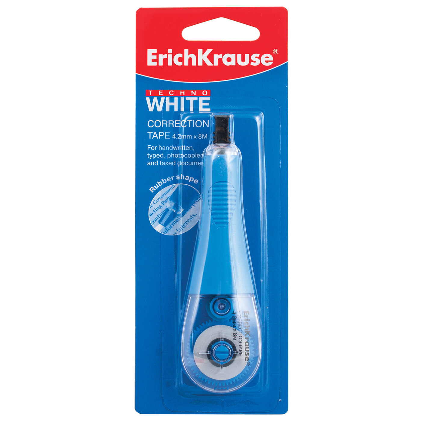 

Корректор лента Erich Krause Techno White, 4.2ммx8м, корпус голубой (21887), White