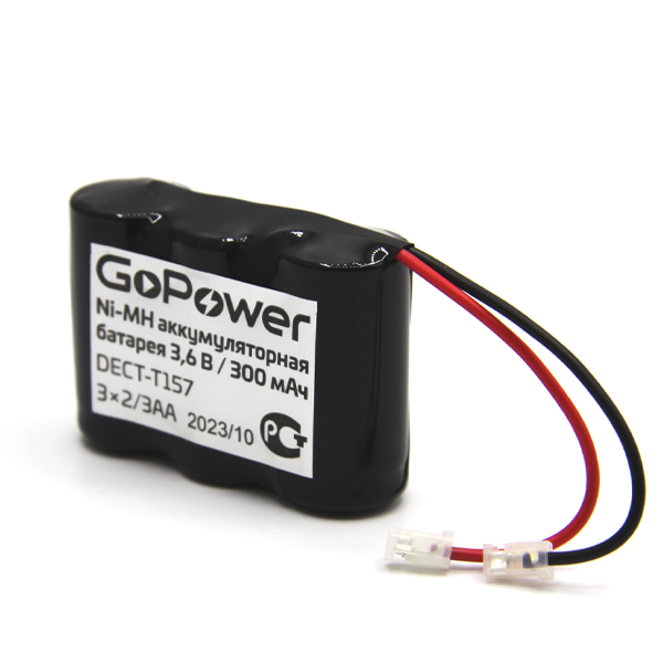 

Аккумулятор GoPower, T157, 3.6V 300 мА·ч, 1 шт. (00-00015306)