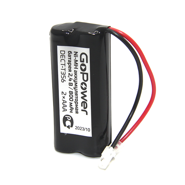 

Аккумулятор GoPower, T356, 2.4V 800 мА·ч, 1 шт. (00-00015310)