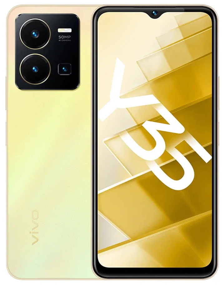 

Смартфон Vivo Y35, 6.58" 1080x2408 IPS, Qualcomm Snapdragon 680, 4Gb RAM, 128Gb, 3G/4G, NFC, Wi-Fi, BT, 3xCam, 2-Sim, 5000 мА⋅ч, USB Type-C, Android 12, золотистый, Y35