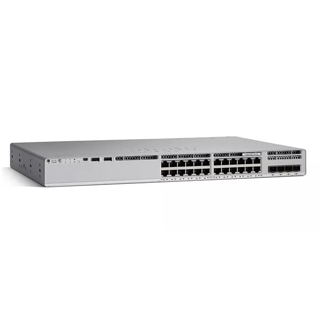

Коммутатор Cisco Catalyst 9200 C9200-24P-E, управляемый, кол-во портов: 24x1 Гбит/с, установка в стойку, PoE: 24x30Вт (макс. 740Вт) (C9200-24P-E), C9200-24P-E
