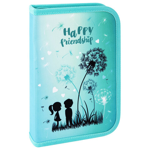 

Пенал Brauberg Premium Happy friendship, 1 отделение, бирюзовый (270721), Happy friendship