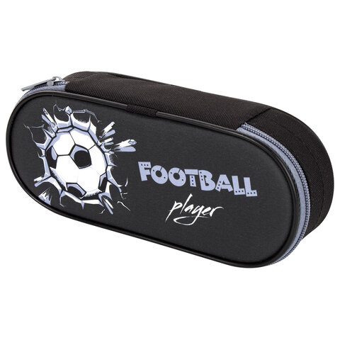 

Пенал-футляр Brauberg Case Football player, 1 отделение, черный (270380), Football player