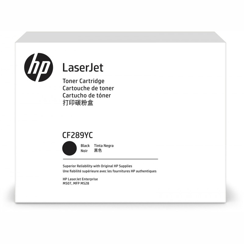 

Картридж лазерный HP 89Y/CF289YC, черный, 20000 страниц, оригинальный для HP LJ M507/M528, белая коробка, 89Y