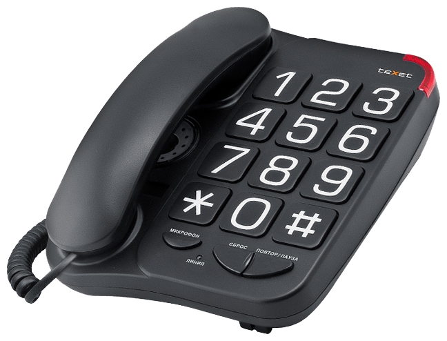 Проводной телефон teXet TX-201, черный