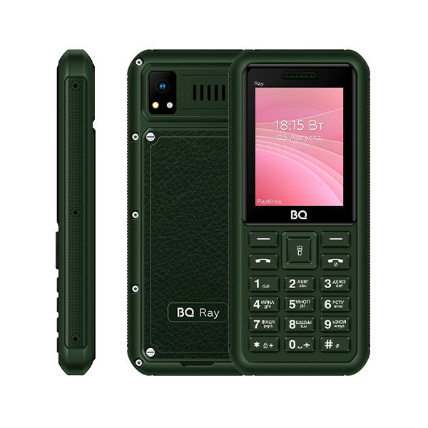 

Мобильный телефон BQ 2454 Ray, 2.4" 320x240 TFT, 32Mb RAM, 32Mb, BT, 1xCam, 2-Sim, 1800 мА⋅ч, micro-USB, зеленый, 2454 Ray
