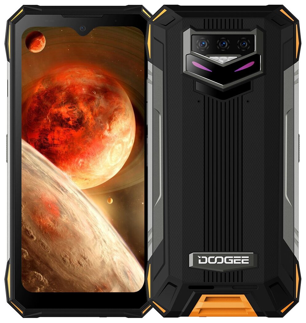 

Смартфон DOOGEE S89 Pro, 6.3" 1080x2340 IPS, MediaTek Helio P90, 8Gb RAM, 256Gb, 3G/4G, NFC, Wi-Fi, BT, 3xCam, 2-Sim, 12000mAh, USB Type-C, Android 12, черный, ударопрочный корпус (S89 Pro_Volcano Orange), S89 Pro