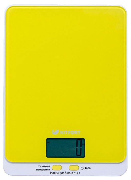 Кухонные весы электронные Kitfort КТ-803 5кг, CR2032, зеленый (КТ-803-3)