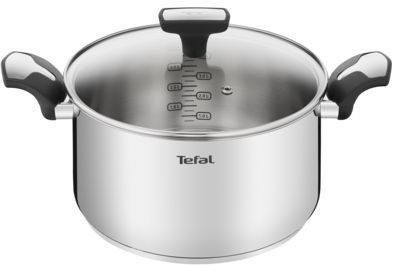 

Кастрюля Tefal Emotion 5.2л, сталь, нержавеющая сталь с крышкой (2100117992), Кастрюля
