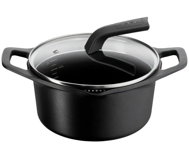 

Кастрюля Tefal Delicio 2.6л, сталь, антипригарное покрытие, черный с крышкой ( E2324474 ), Кастрюля