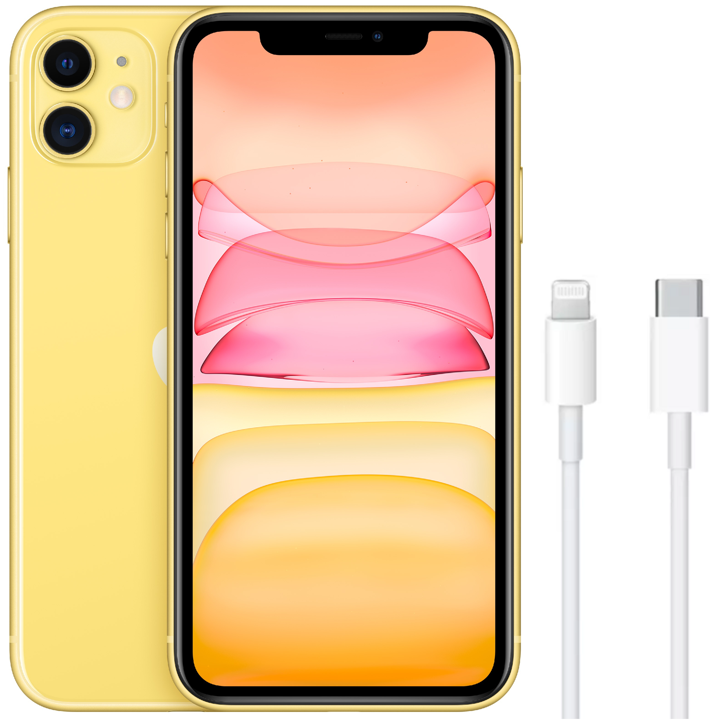 Смартфон Apple iPhone 11 A2221/128Gb iOS желтый (MHDE3B/A), 1118886 купить  в Томске в интернет-магазине e2e4