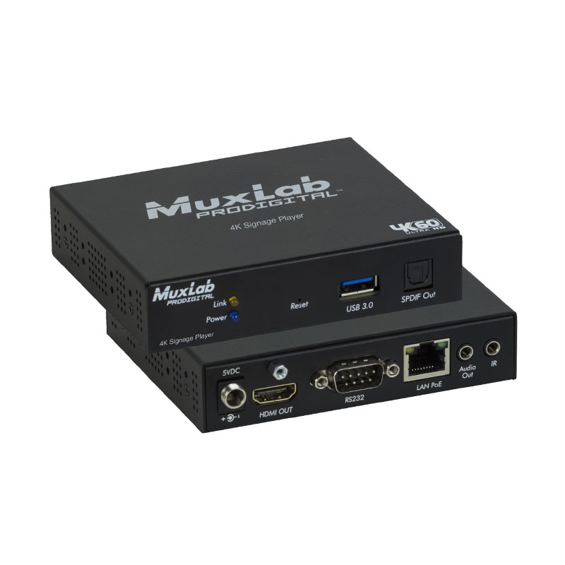 Медиаплеер MuxLab Digital Signage, 4K UHD, HDMI