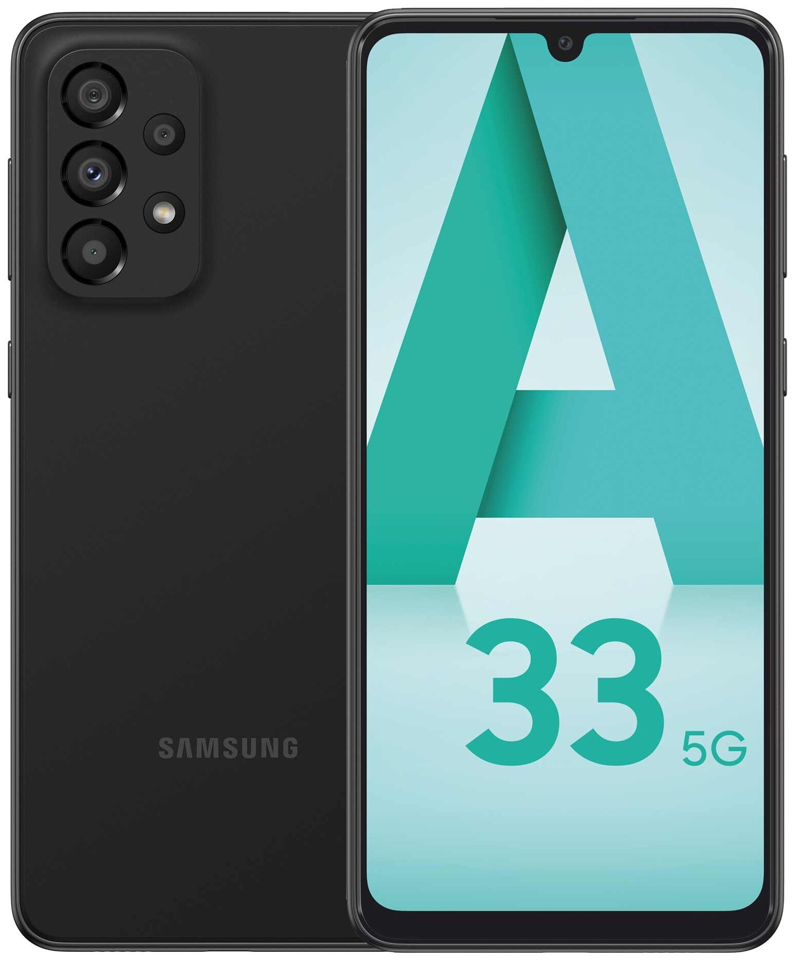 

Смартфон Samsung Galaxy A33 5G, 6.4" 1080x2400 Super AMOLED, Samsung Exynos 1280, 6Gb RAM, 128Gb, 3G/4G/5G, NFC, Wi-Fi, BT, 4xCam, 2-Sim, 5000mAh, USB Type-C, Android 12, черный (SM-A336BZKGCAU), Galaxy A33 5G