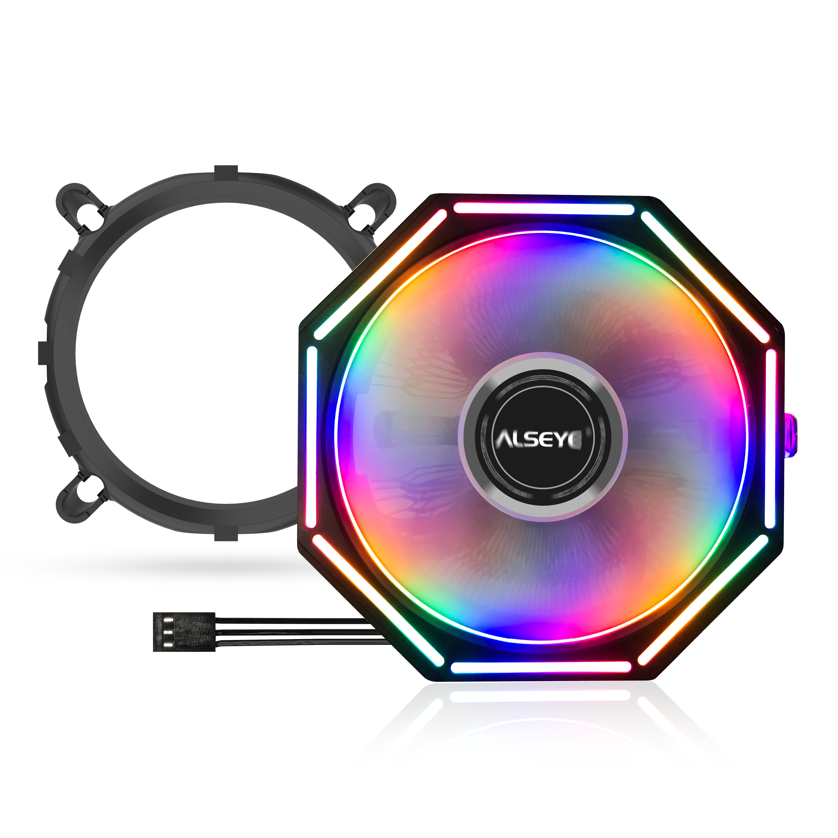 

Кулер для процессора Alseye O120Z PLUS для Socket/115x/1200/AM2/AM2+/AM3/AM3+/FM1/AM4, 120 мм, 1700rpm, 33 дБА, 95 Вт, 3-pin, Al, RGB (O120Z), O120Z PLUS