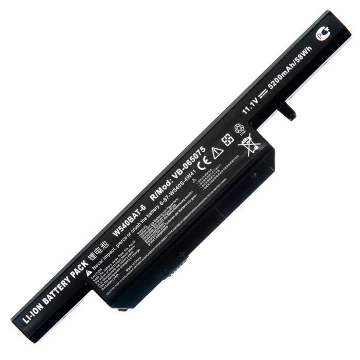 

Аккумуляторная батарея W540BAT-6 для DNS Clevo W540-3S2P, W540eu, W540, W550, W550eu, W545eu W155eu, W155u, W550Su, W550su1, W550su2, W550tu, W551SU1, Aquado M1519, Nexoc B509II, 11.1V, 5200mAh, черный (718732), W540BAT-6