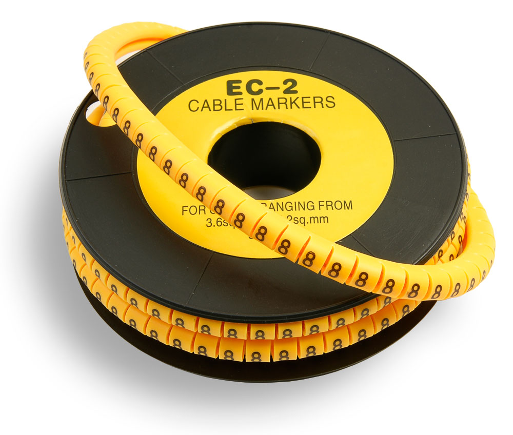 Маркер для кабеля 3.6-7.4мм Cabeus цифра 