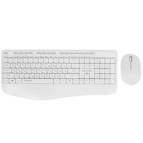 Клавиатура + мышь Qumo Space K57/M75, беспроводная, USB, белый (30703)