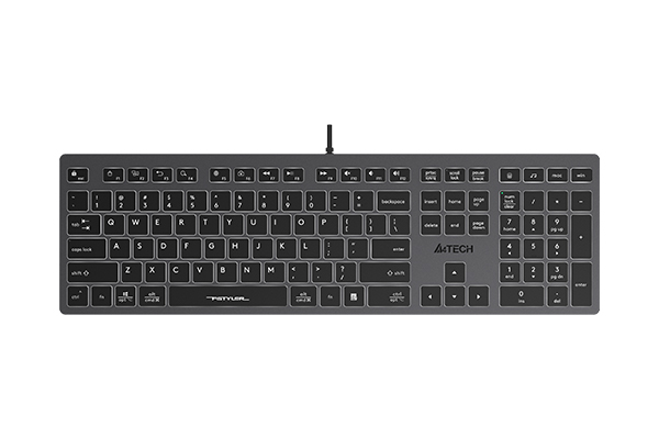 Клавиатура A4Tech FX60H, USB, серый