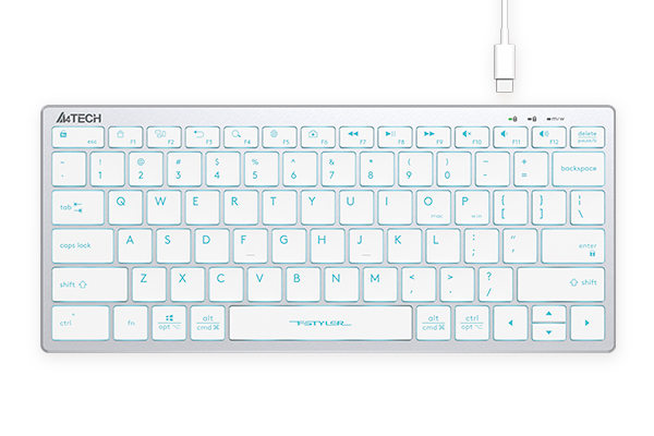 Клавиатура A4Tech FX61, USB, белый