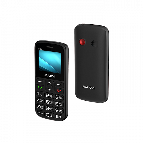 

Мобильный телефон MAXVI B100, 1.77" 160x128 QVGA, 32Mb RAM, 32Mb, BT, 2-Sim, 600 мА·ч, micro-USB, черный, B100