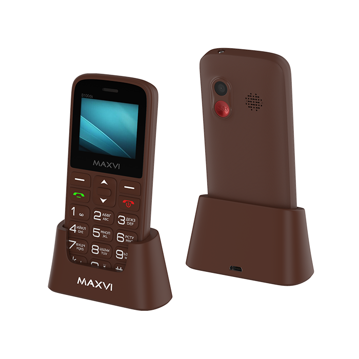 

Мобильный телефон MAXVI B100ds, 1.77" 160x128 QQVGA, 32Mb RAM, 32Mb, BT, 2-Sim, 1000 мА·ч, micro-USB, коричневый, B100ds