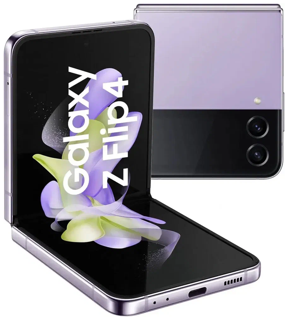 

Смартфон Samsung Galaxy Z Flip 4, 6.7" 1080x2640 Dynamic AMOLED 2X, Qualcomm Snapdragon 8 Gen1, 8Gb RAM, 128Gb, 3G/4G/5G, NFC, Wi-Fi, BT, 2xCam, 2-Sim (nano SIM+eSIM), 3700 мА⋅ч, USB Type-C, Android 12, фиолетовый (SM-F721BLVGCAU), Galaxy Z Flip 4