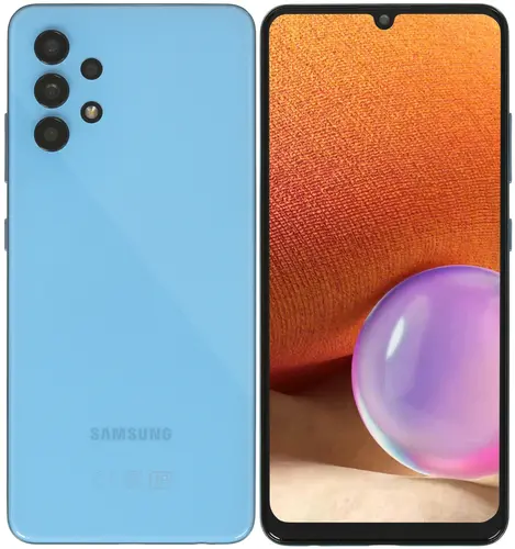 

Смартфон Samsung Galaxy A32, 6.4" 1080x2400 Super AMOLED, MediaTek Helio G80, 4Gb RAM, 64Gb, 3G/4G, NFC, Wi-Fi, BT, 4xCam, 2-Sim, 5000mAh, USB Type-C, Android 11, голубой (SM-A325FZBDCAU), Galaxy A32
