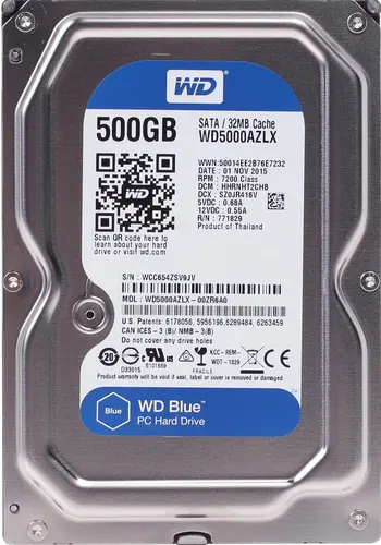 Жесткий диск (HDD) Western Digital 500Gb Blue, 3.5