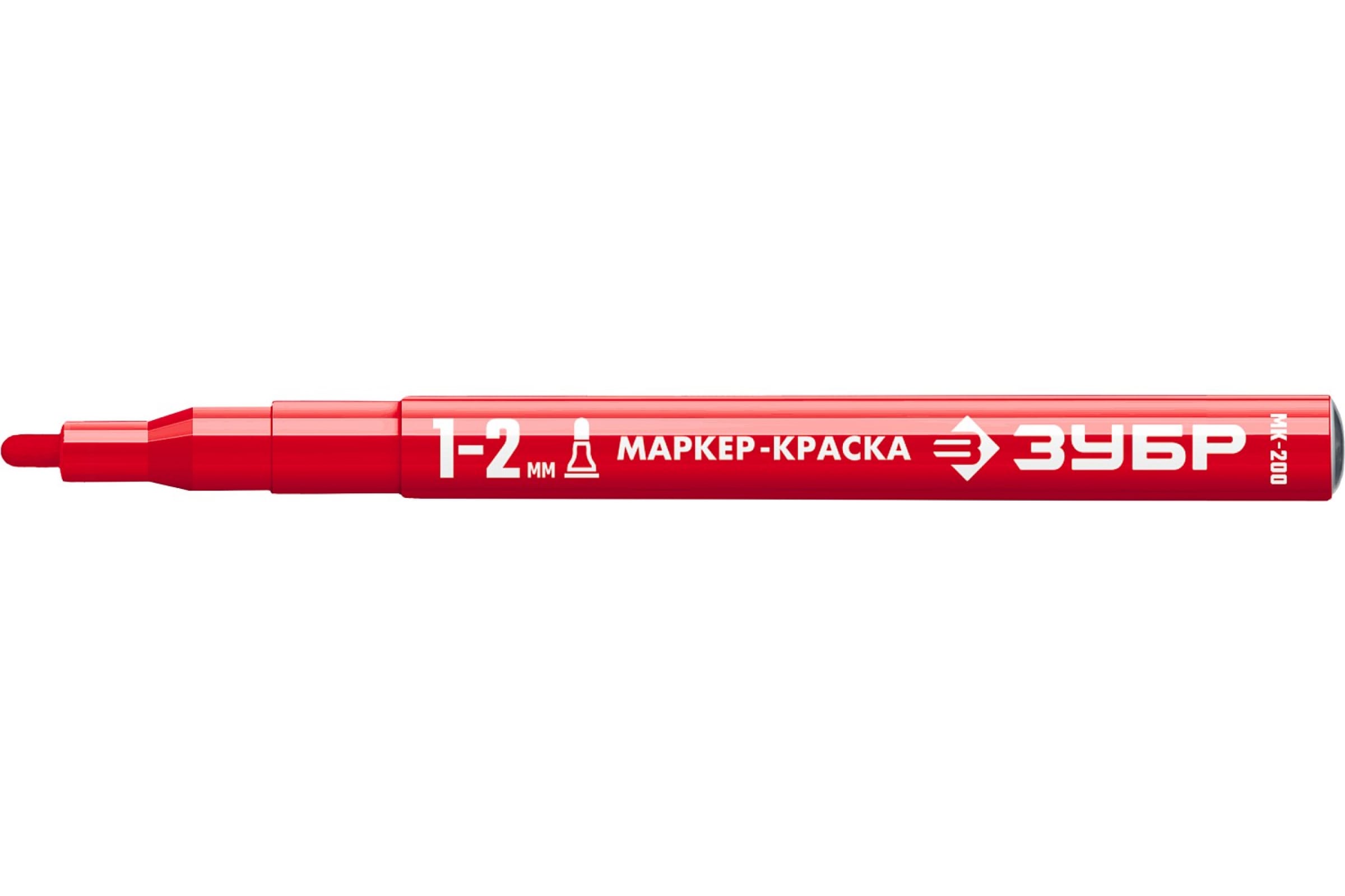 Маркер-краска Зубр Профессионал МК-200, разметочный, перманентный, красный (06326-3)