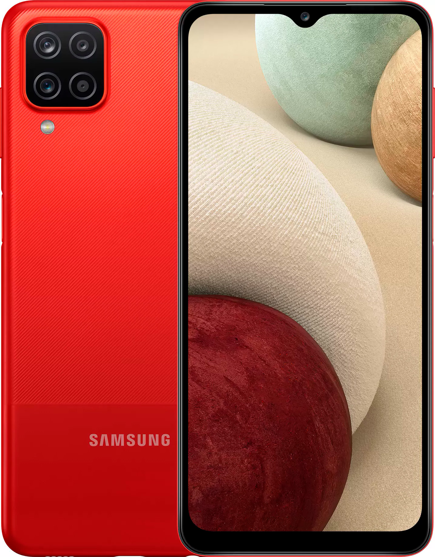 

Смартфон Samsung Galaxy A12 Nacho, 6.5" 720x1600 PLS, Samsung Exynos 850, 4Gb RAM, 64Gb, 3G/4G, NFC, Wi-Fi, BT, 4xCam, 2-Sim, 5000mAh, USB Type-C, Android 10, красный (SM-A127FZRVCAU), Galaxy A12 Nacho