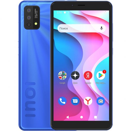 

Смартфон INOI A52 Lite, 5.5" 480x960 IPS, Unisoc SC7731E, 1Gb RAM, 32Gb, 3G, Wi-Fi, BT, Cam, 2-Sim, 2500mAh, Micro-USB, Android 11, синий, A52 Lite