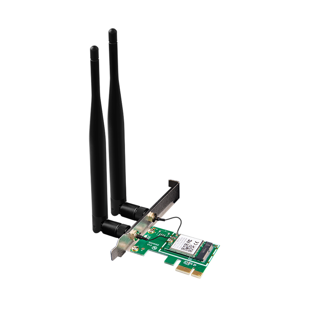 

Адаптер Wi-Fi Tenda E12, 802.11a/b/g/n/ac, 2.4 / 5 ГГц, до 1.17 Гбит/с, 20 дБм, PCI-E, внешних антенн: 2x5 дБи, E12