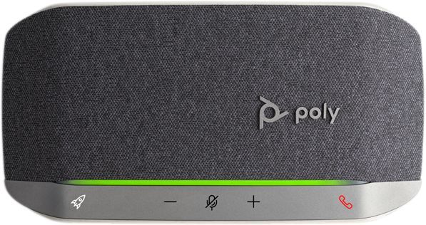 

Спикерфон Plantronics Poly Sync 20, беспроводной, Bluetooth, USB, ремешок, чехол, 3200mAh, серый (217038-01), Poly Sync 20