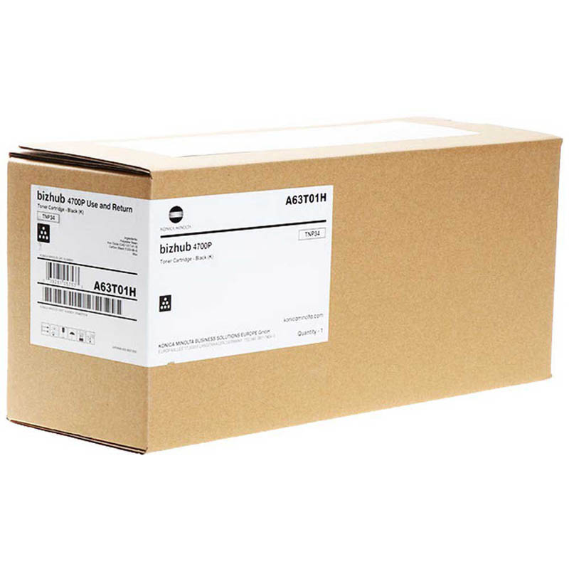 

Картридж лазерный Konica Minolta TNP-34/A63T01H, черный, 20000 страниц, оригинальный для Konica Minolta bizhub 4700p, TNP-34