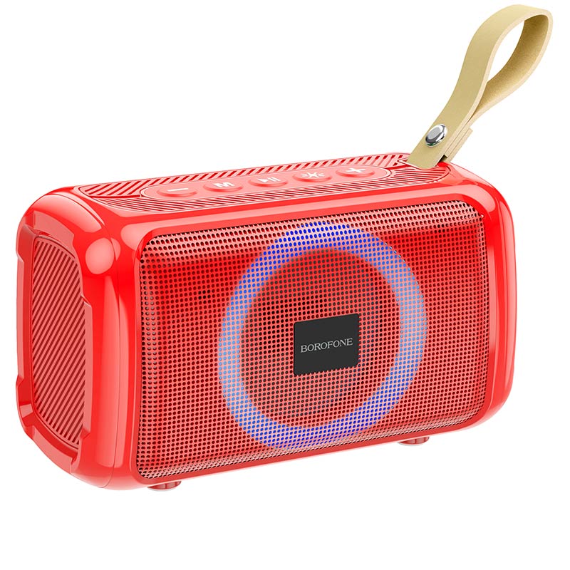 

Портативная акустика Borofone BR17 Cool, 5 Вт, FM, AUX, USB, microSD, Bluetooth, подсветка, красный (6974443380750), BR17 Cool