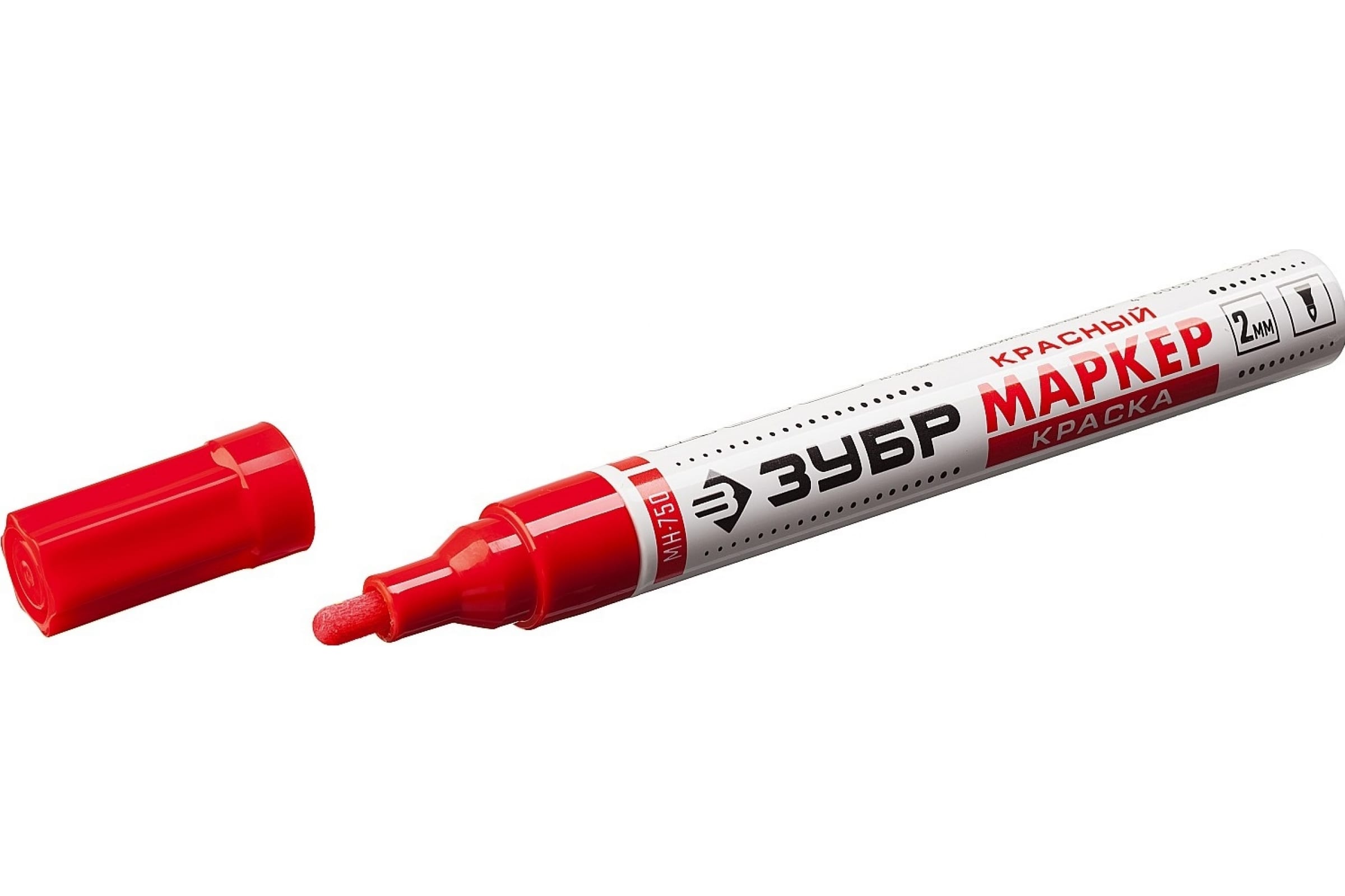 Маркер-краска Зубр Профессионал МК-400, с краской, перманентный, красный (06325-3)